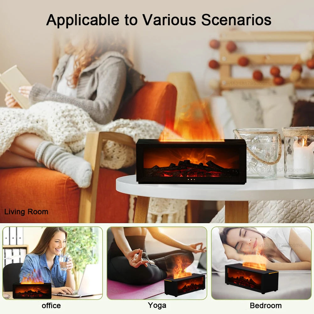 Flame Aroma Diffuser with Night Light