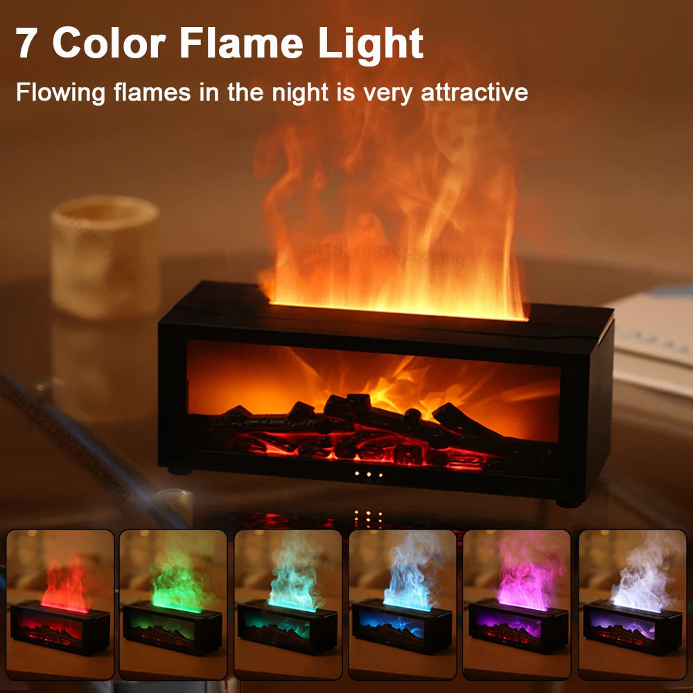 Flame Aroma Diffuser with Night Light