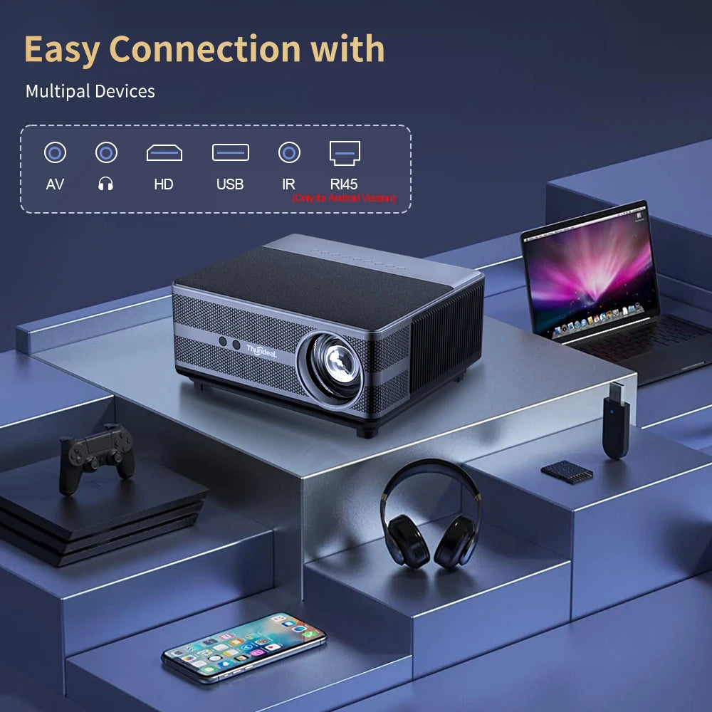 TD98 Full HD WiFi Projector – 2K/4K Android Home Theater Beamer