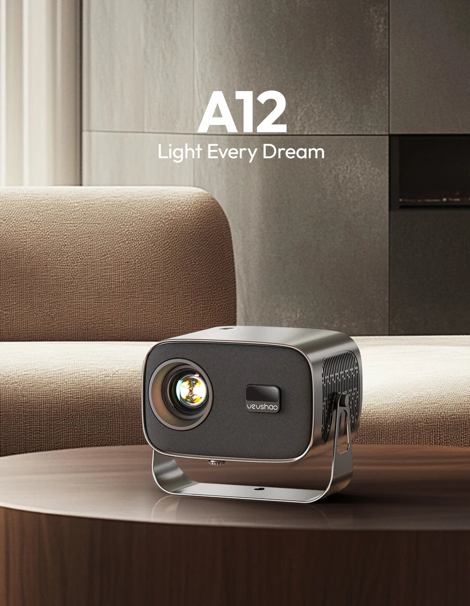 A12 Projector Mini Portable 1080P 4K Video Home Cinema