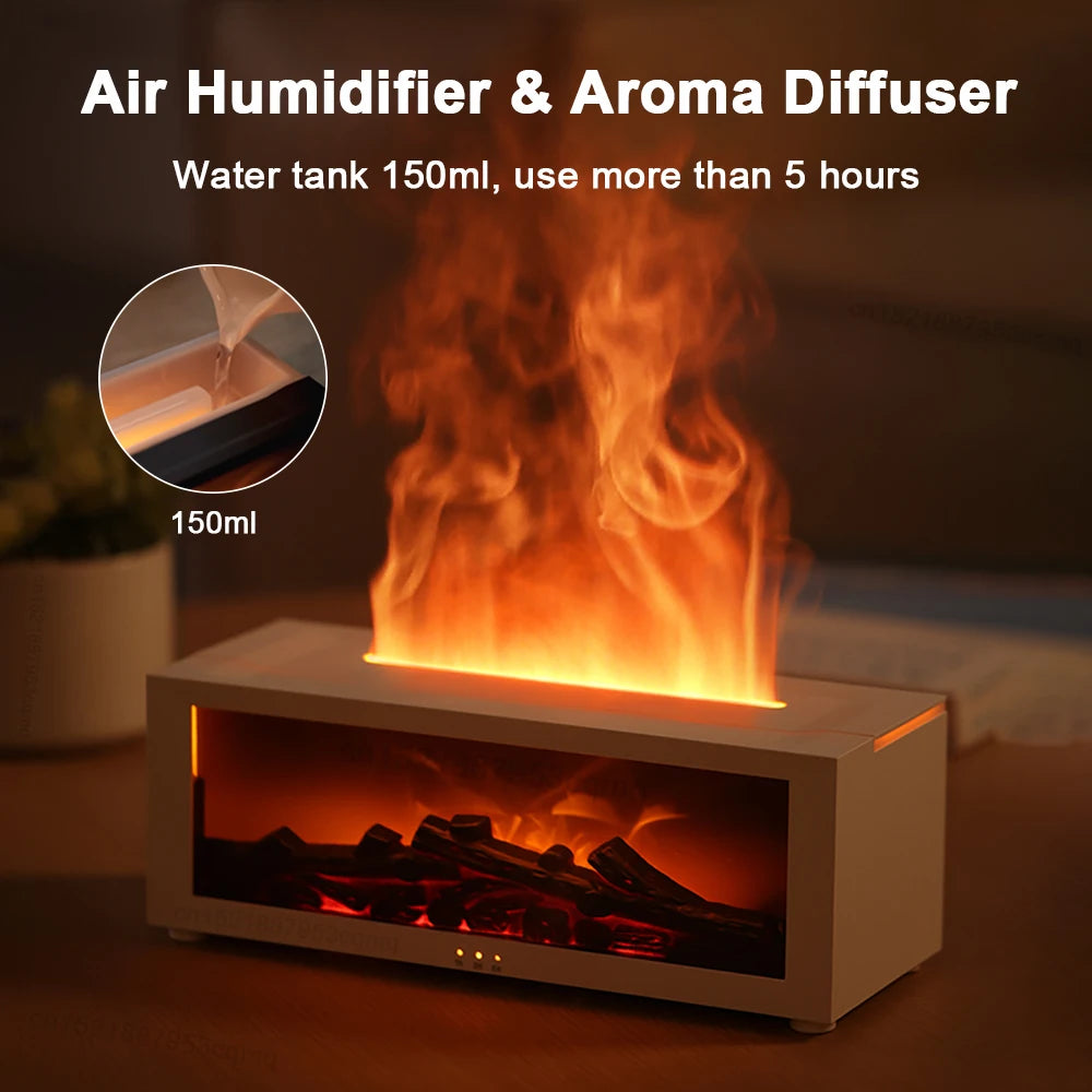 Flame Aroma Diffuser with Night Light