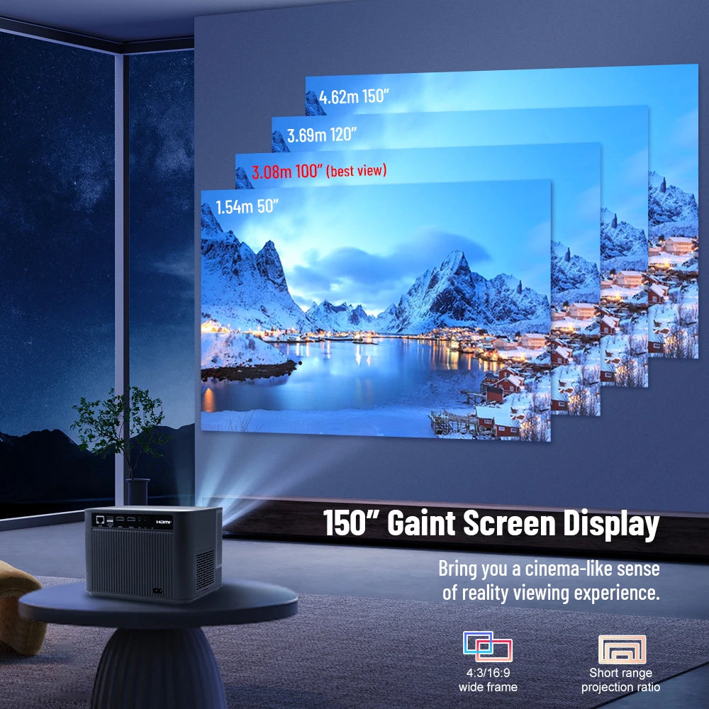 TDA6 Full HD Projector 1080P 2K 4K Video Home Theater